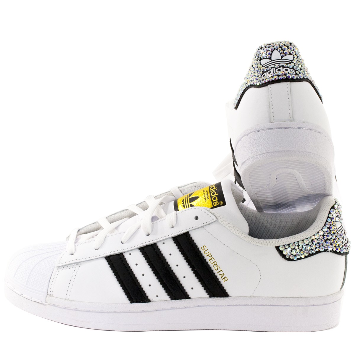 adidas nere con strass