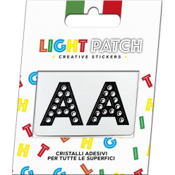 Light Patch Lettere AA Sticker Cristalli Nero Cry miglior prezzo