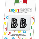 Light Patch Lettere BB Sticker Cristalli Nero Cry miglior prezzo