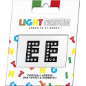 Light Patch Lettere EE Sticker Cristalli Nero Cry miglior prezzo