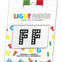 Light Patch Lettere FF Sticker Cristalli Nero Cry miglior prezzo