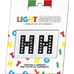 Light Patch Lettere HH Sticker Cristalli Nero Cry miglior prezzo