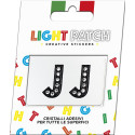 Light Patch Lettere JJ Sticker Cristalli Nero Cry miglior prezzo