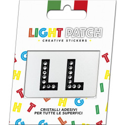 Light Black Crystal Sticker Letters Patch LL Cry sale online