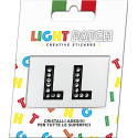 Light Patch Lettere LL Sticker Cristalli Nero Cry miglior prezzo