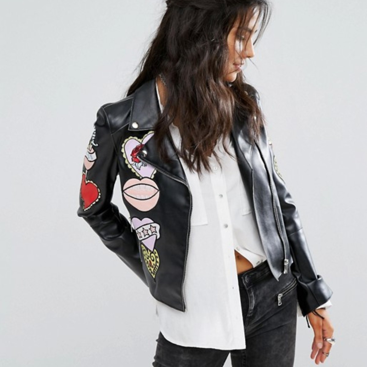giacca chiodo pelle donna