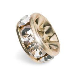 WASHER PRECIOSA CRYSTAL-Gold-Pack 20 PIECES ROUND MM8 sale