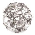 PALLINA STRASS PRECIOSA MM12 CRYSTAL-ARGENTO-CONFEZIONE 5 PEZZI