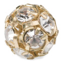 PALLINA STRASS PRECIOSA MM12 CRYSTAL-ORO-CONFEZIONE 5 PEZZI