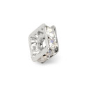 WASHER PRECIOSA CRYSTAL-silver-.5 SQUARE MM4, 5 x 4 PACK 20