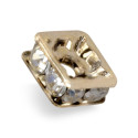 PRECIOSA CRYSTAL-gold WASHER SQUARE MM6x6-box of 20 PIECES sale