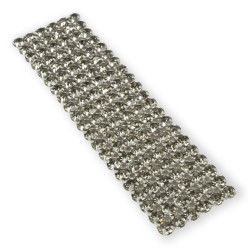 CATENA SU RETE STRASS VIVA 12 SS20(5MM) BLACK DIAMOND-ARGENTO-6