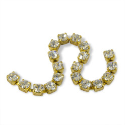 CATENA METALLO SS12 (3,5mm) CRYSTAL-ORO-1MT miglior prezzo