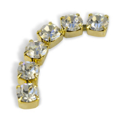 CATENA METALLO SS29 (6,5mm) CRYSTAL-ORO-20CM miglior prezzo